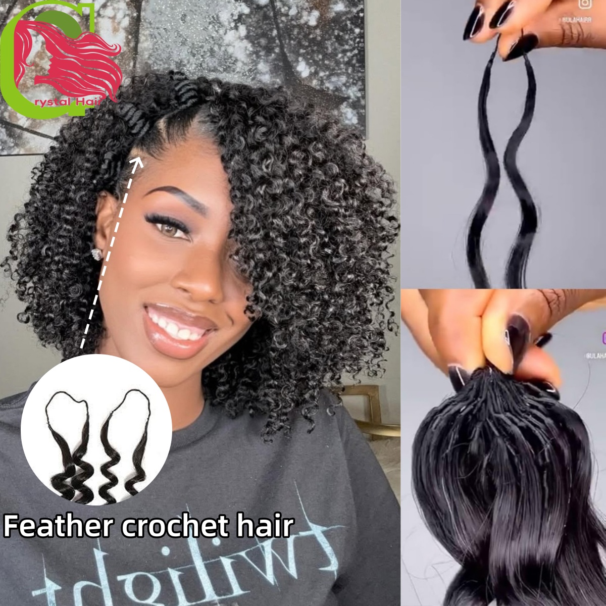 Hair Care Indian - 12A Small Spirals Curly Bundles Kinky