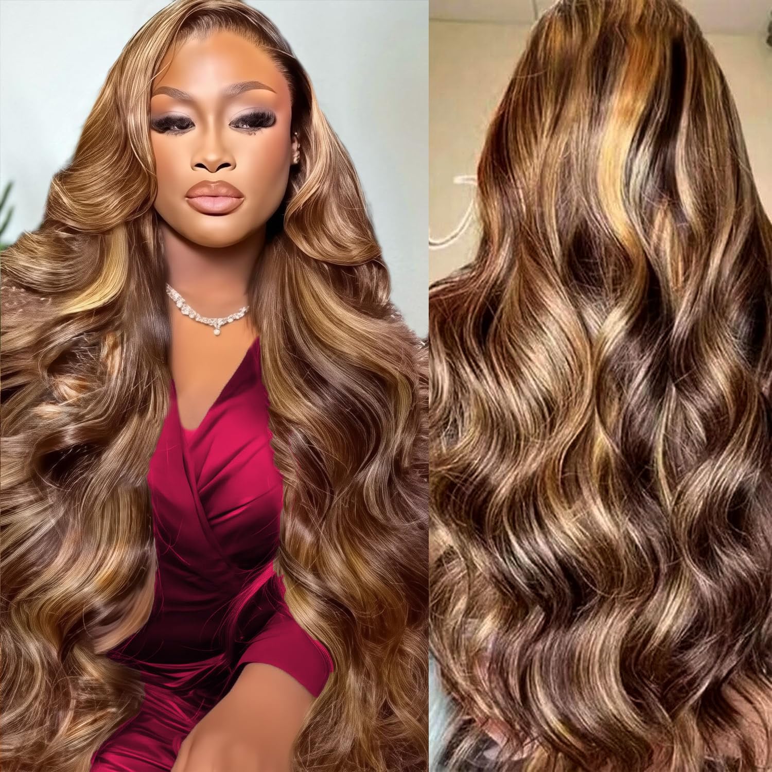 Lace Front Wig - HD Highlight 46 Inch 13x4 Body