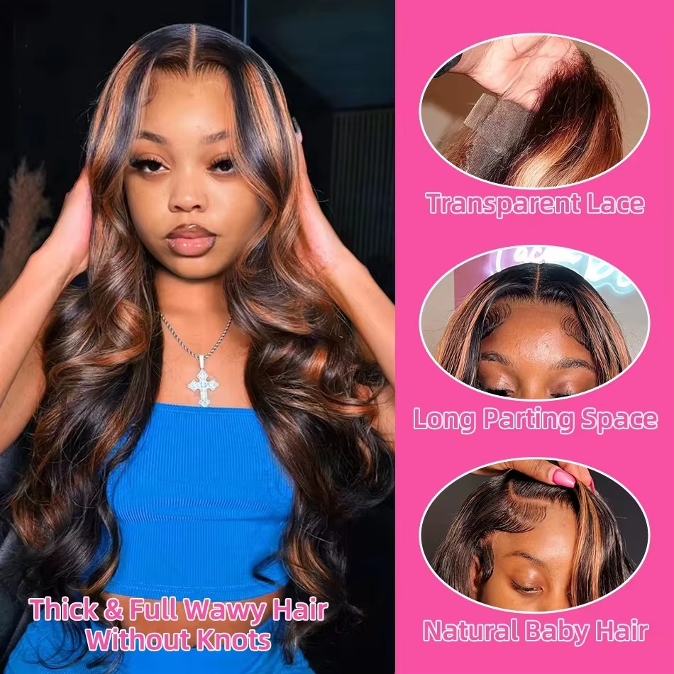 Lace Front Wig - Highlight Ombre 13x4 Lace Front Wigs