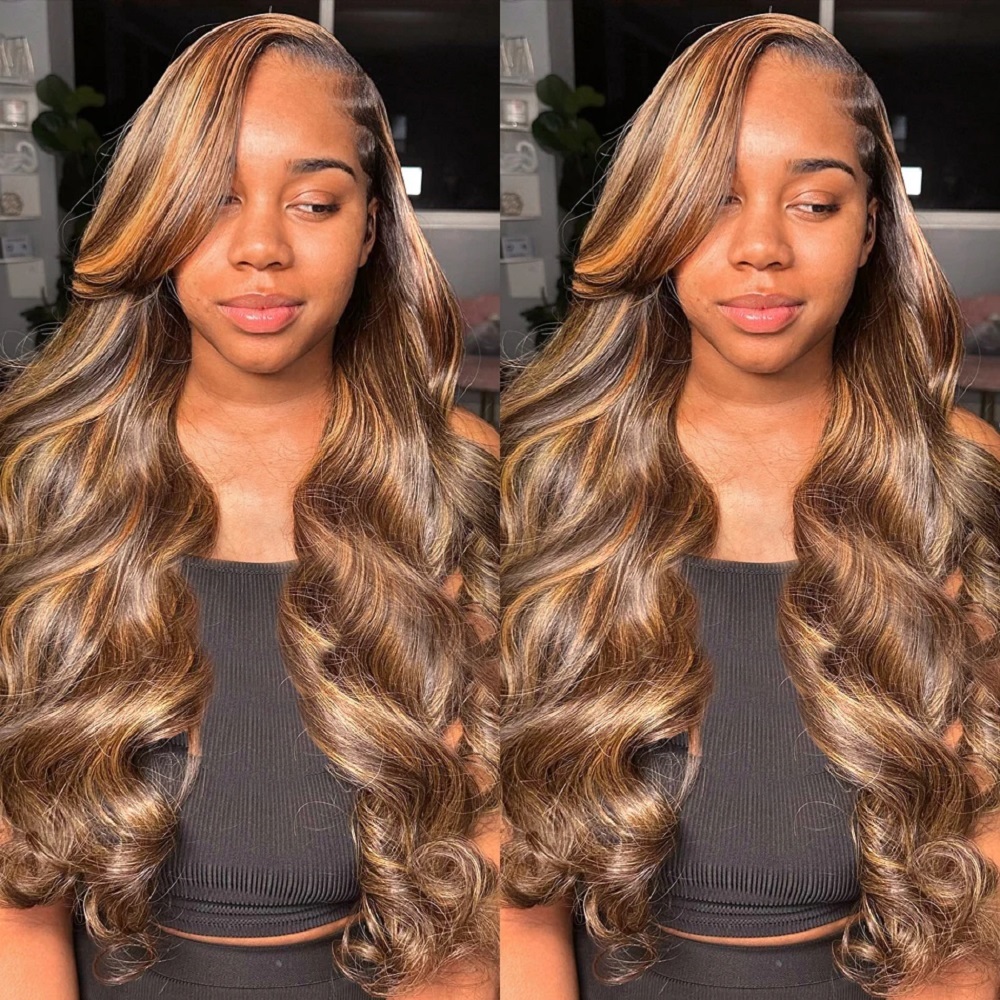 HD Highlight 46 Inch 13x4 Body - Lace Front Wig ulasan dan harga