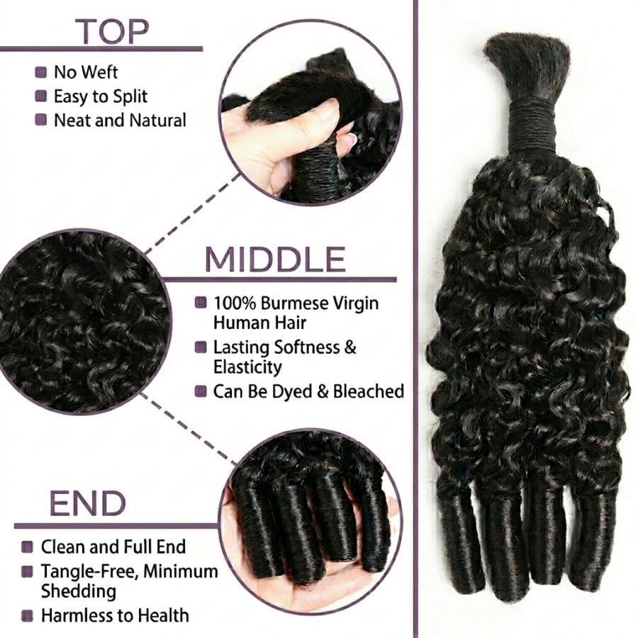 Human Braiding Hair For Boho B - Hair Care Indian ulasan dan harga