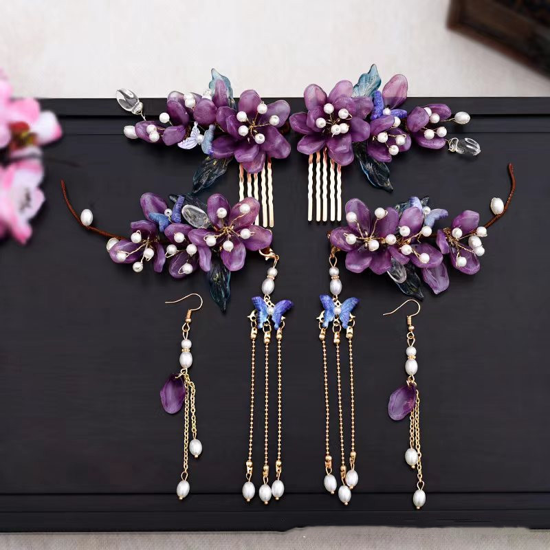 Chinese Glazed Flower Hairpin  - Hair Care Japanese ulasan dan harga
