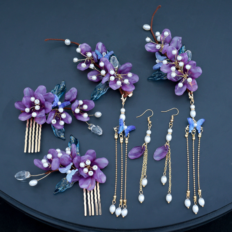 Chinese Glazed Flower Hairpin  - Hair Care Japanese ulasan dan harga