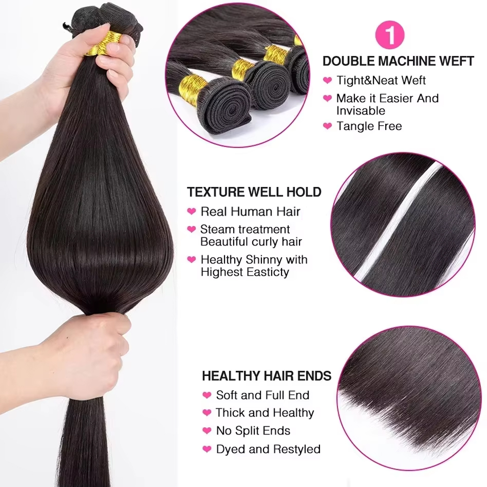 Indian Human Hair Bundles Bone - Hair Care Indian ulasan dan harga