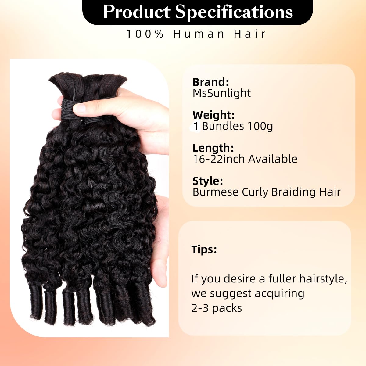 15A Human Braiding Hair for Bo - Hair Care Indian ulasan dan harga