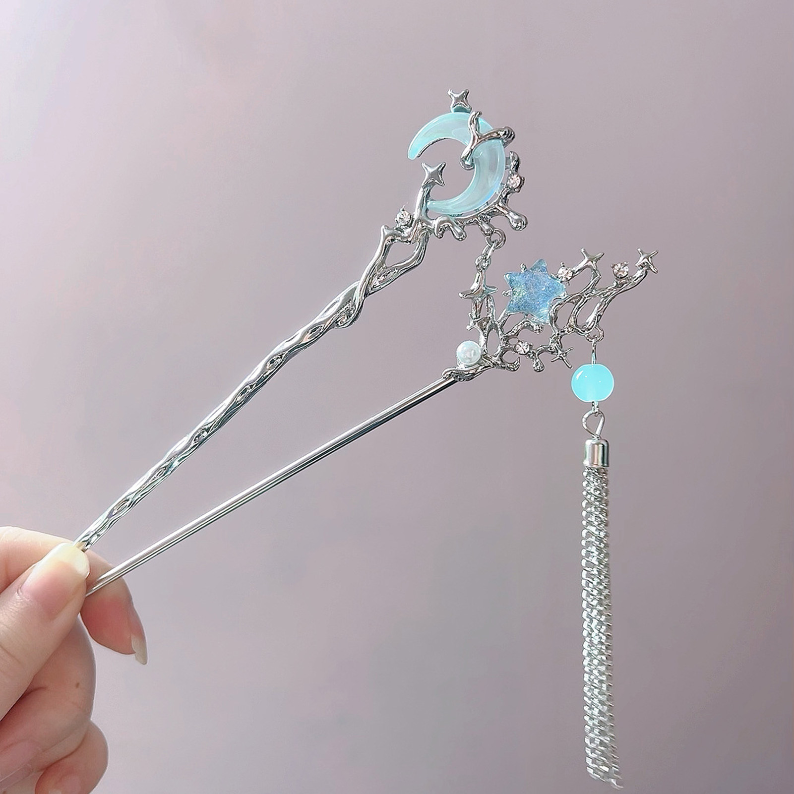 Moon Star Hairpins for Women B - Hair Care Japanese ulasan dan harga