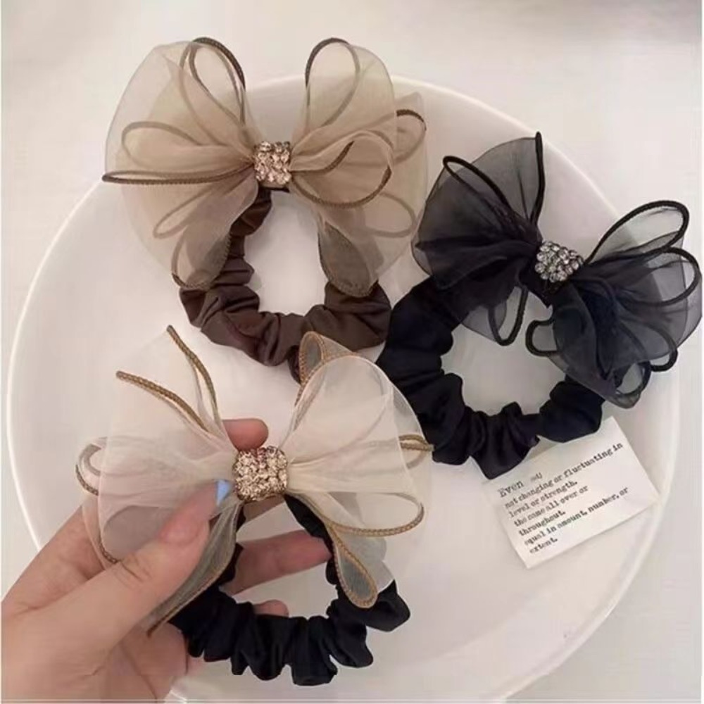 New Mesh Rhinestone Bow Hair T - Hair Net Invisible ulasan dan harga