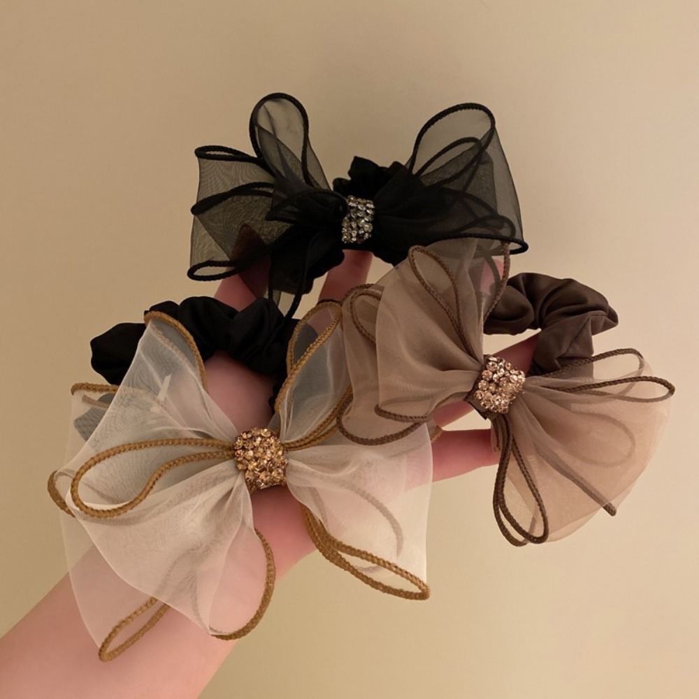 New Mesh Rhinestone Bow Hair T - Hair Net Invisible ulasan dan harga