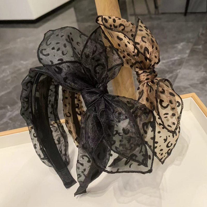 Vintage Leopard Print Hairband - Hair Net Invisible ulasan dan harga