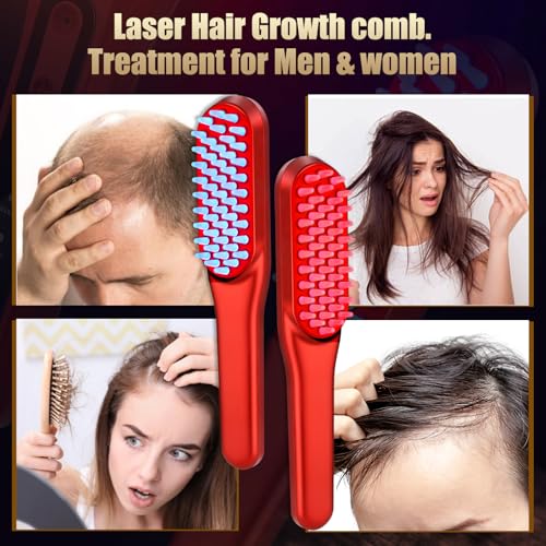Laser Hair Growth Comb, Red Li - Hair Care Vegan ulasan dan harga