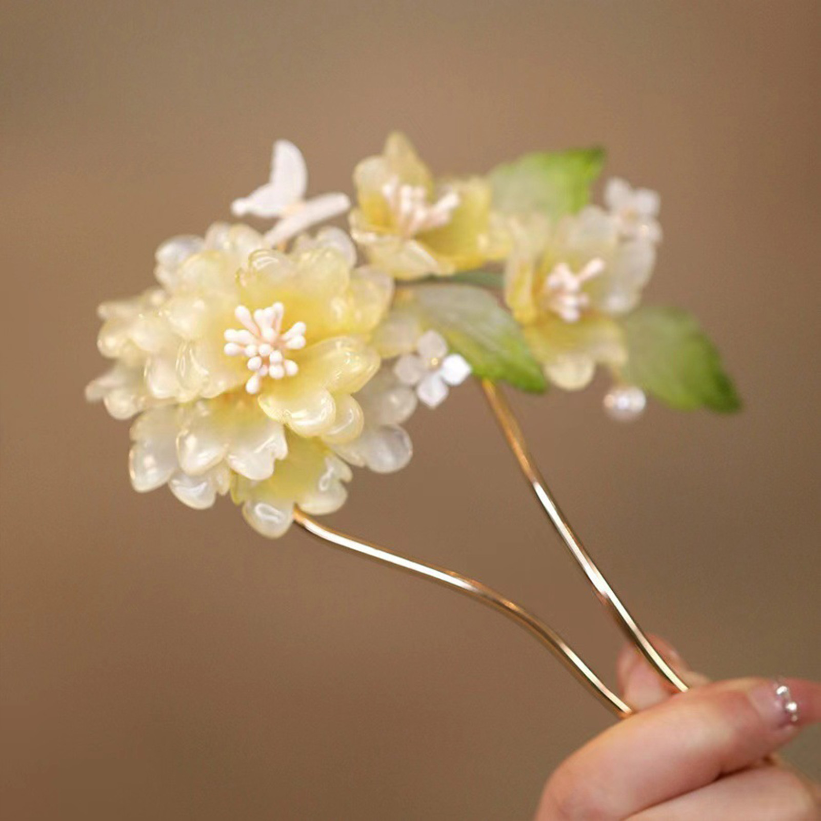 Flower U-shaped Hairpin Chines - Hair Care Japanese ulasan dan harga