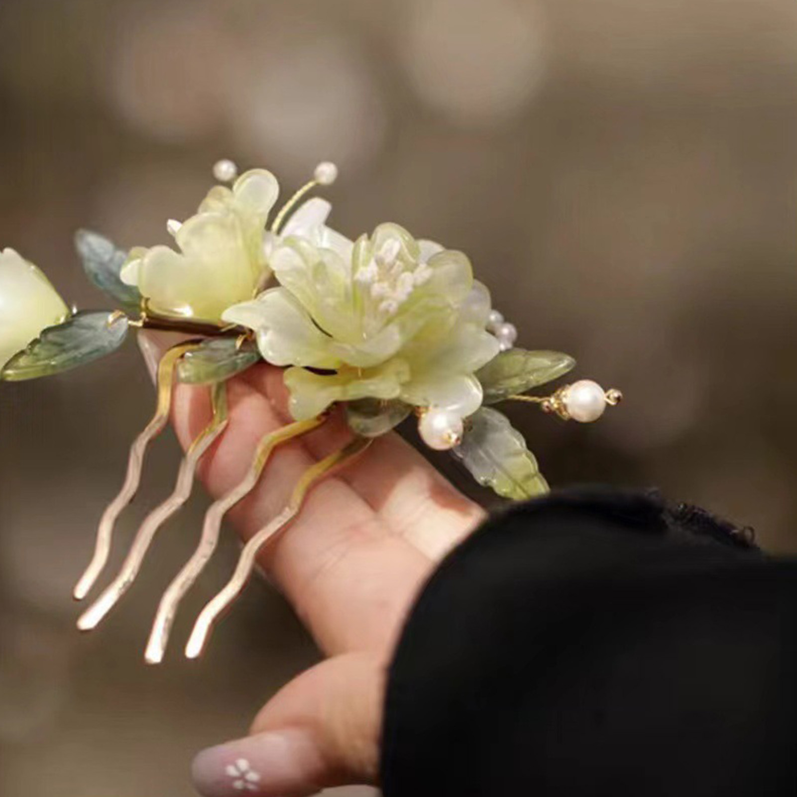 Flower U-shaped Hairpin Chines - Hair Care Japanese ulasan dan harga