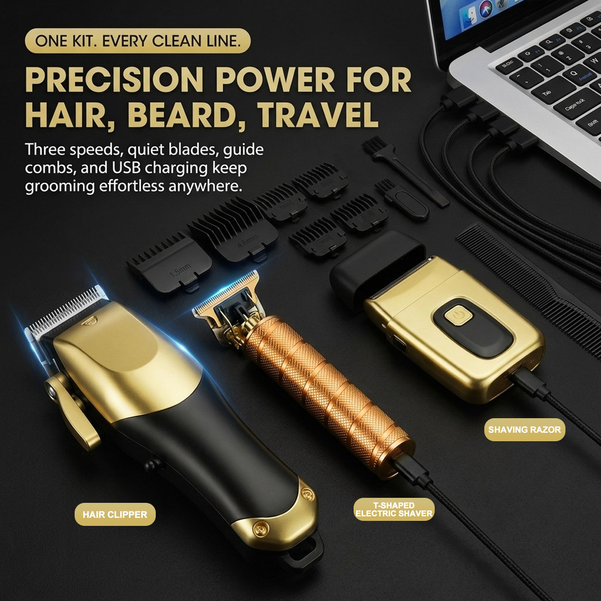 3in1 Portable Hair Clipper Kit - Hair Care Set ulasan dan harga
