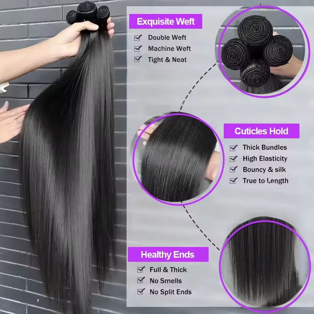 12A Bone Straight Real Human H - Hair Care Indian ulasan dan harga
